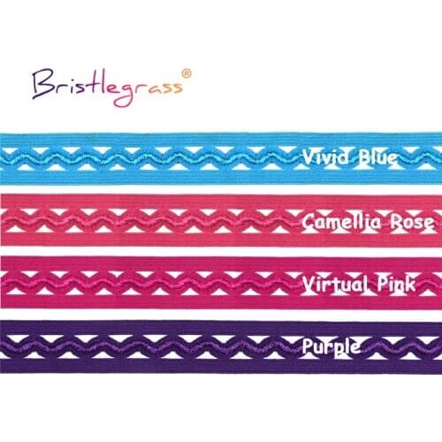 BRISTLEGRASS Combo 4 Yard 5/8" 15mm Patchwork Decorative Lace Trim Elastics Spandex Band Tape Hair Tie Headband DIY Sewing Craft