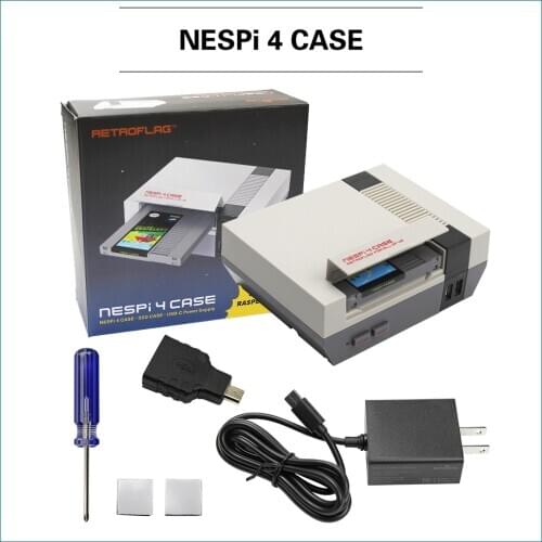 Retroflag Raspberry Pi 4 Case NESPi 4 CASE with SAFE SHUTDOWN Function SSD Case for Raspberry Pi 4 Model B 2gb 4gb 8gb 4B