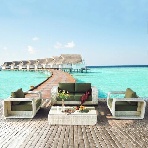 Rattan sofa tea table wicker cushion lounge PE rattan furniture high quanlity patio furniture garden furniture