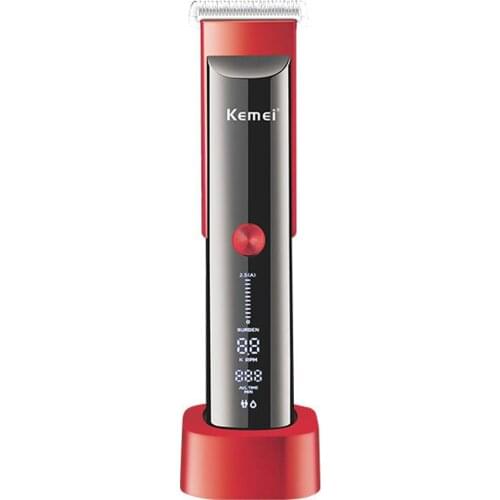 Kemei Newest 5-Level Speed Regulation Hair Trimmer Beard for Men LCD Electric Cordless Hair Clipper Adjustable Cutting Machine