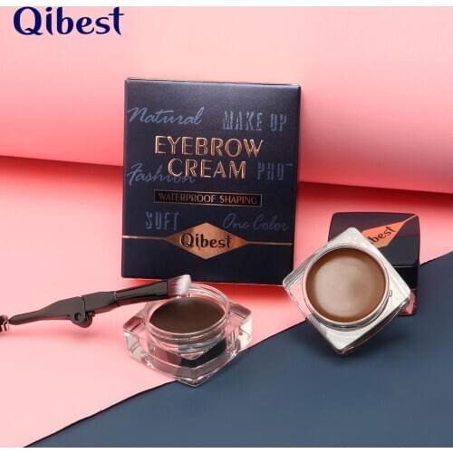 Qibest Brand Professional Eyebrow Gel 6 Colors Eyebrow Enhancer Brow Enhancers Tint Makeup Eyebrow Brown With Brow Brush Tools