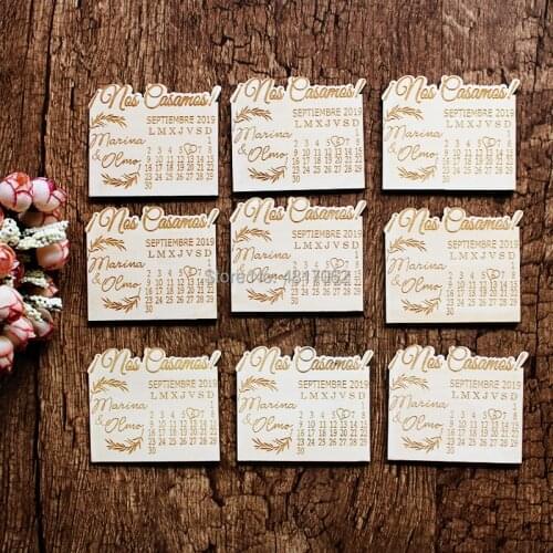 Calendar Save the Date Magnet, Wood Save the Date, Branch Save the Date, Custom Save the Date, Leaf Save the Date, Laser Cut Sav