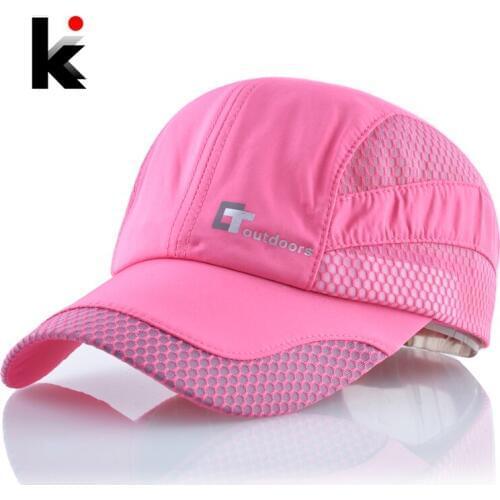 Summer Baseball Cap Men Women Quick Dry Snapback Dad Hats Unisex Outdoor Solid Anti UV Visor Hat Breathable Mesh Sports Bones