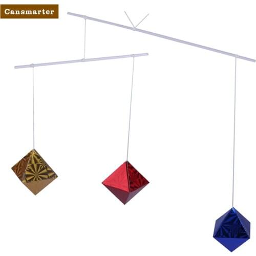 Assembled Octahedron Visual Mobiles Montessori Classic Baby Mobile DIY Hand-made Red Yellow Blue Infants Toys Newborn LA140-A