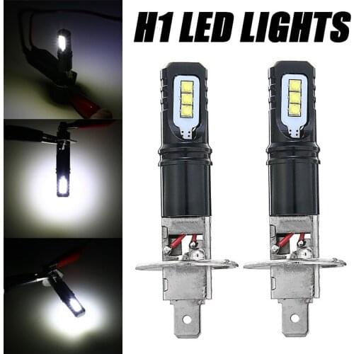 Mayitr 2pcs H1 6000K Super White LED Headlight Bulb 6000LM Auto Head Lamp Kit High Beam for Car Headlight Bulbs