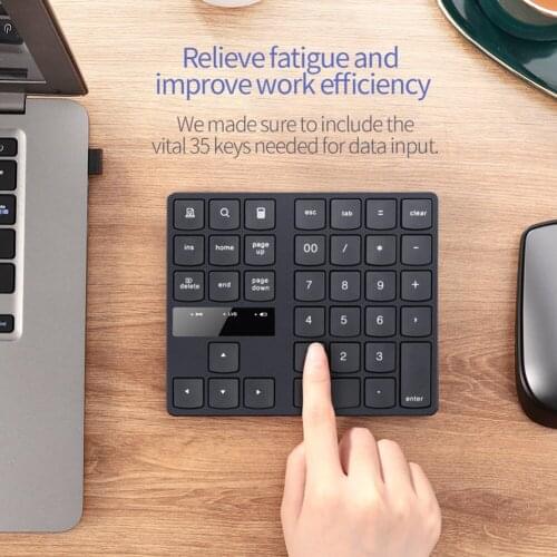Mini Keyboard One Hand Ergonomic Game Keypad Wireless Number Pad Rechargeable Keypad For Laptop PC