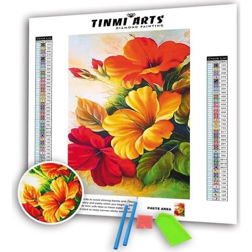 5D Poured Glue Diamond Painting Kits Scalloped Edge Petals Flower Full Round Drill DIY Mosaic Pattern Handmade Embroidery Decor