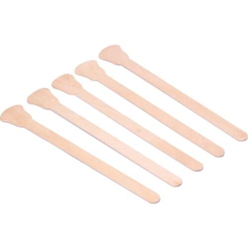 Pack of 100 Pieces Natural Wood Waxing Spatula Sterile Tongue Depressors Sticks Hair Removal Beads Applicators