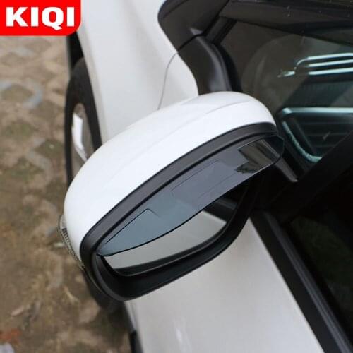 KIQI Car Styling Back Mirror Rain Cover Stickers For Peugeot 208 2015 - 2019 ABS Accessories 2Pcs/Set Protector
