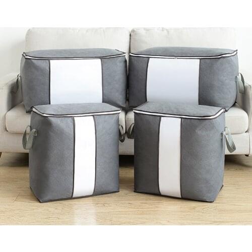 Non-Woven Clothes Storage Bag Folding Quilt Dust-Proof Cabinet Finishing Box Home Storage Supplies Space Bags Organizador