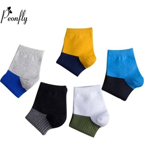 Peonfly Fashion Man Spelling Color Vertical Stripe Funny Short Sock Warm Casual Ventilation Cotton Socks Male Autumn Winter