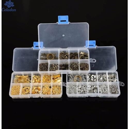 Hot Fashion Crimp End Clasps Lobster Clasps Jump Rings Extender Chains Ending Droplets for DIY Necklace Jewelry Making Materials