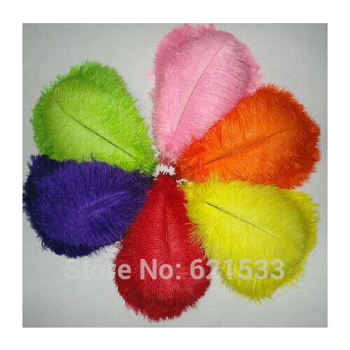 Wholesale,600pcs/lot ostrich feathers 10-12inch 25-30CM wedding decoration, lime green,pink,orange,yellow,red,Purple