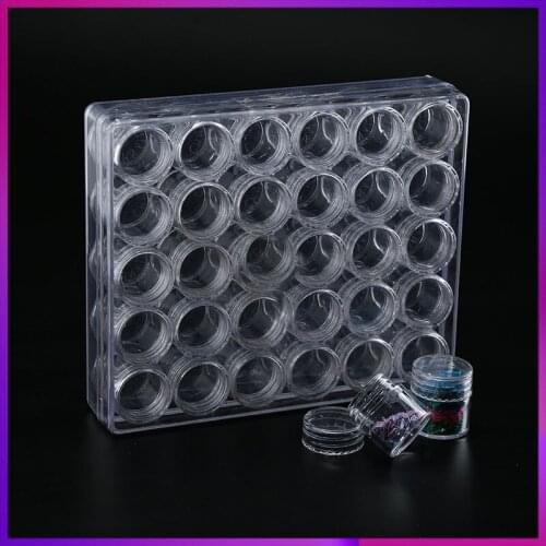 30 Grid Dismountable Plastic Box Beads Accessories Stud Earring Rings Necklace Jewelry Storage Originizer Display Case
