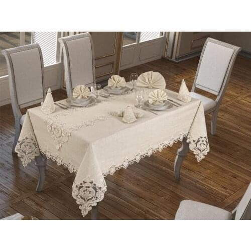 Miray Table Cloth 26 Piece Cream