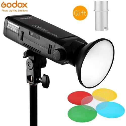 GODOX AD200 TTL 2.4G HSS 1/8000s Flash Light Double Head 200Ws with 2900mAh Lithium Battery with AD-M Standard Reflector
