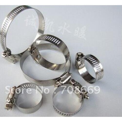 10pcs Stainless Steel Hose Pipe Adjustable Screw Bolt Clamps Ties Wrap 9-16mm