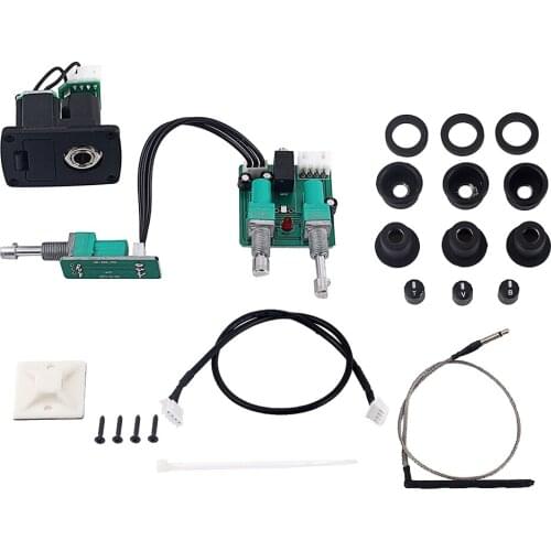 2-Band EQ Ukulele Uke Piezo Pickup Preamp Pick-up System with Volume Control