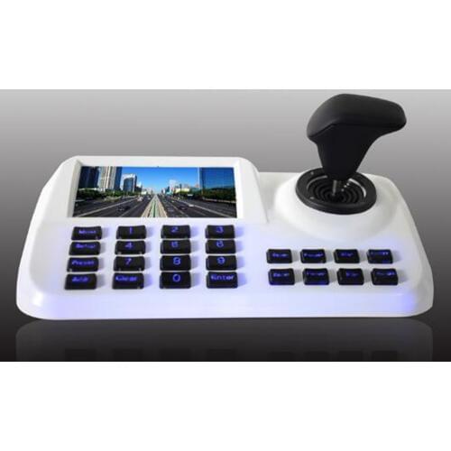 5Inch LCD Display Onvif 3D CCTV IP PTZ joystick controller keyboard for IP PTZ camera