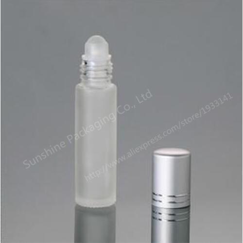 500 pcs 10ml Roll on perfume bottle, 10 ml forsted clear essential oil roll on bottle, small frosted glass roller container