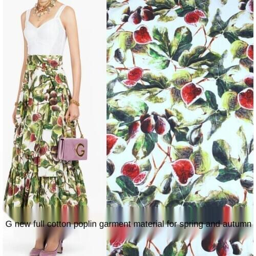 50x145cm natural pure cotton poplin printed fabric cloth material clothing fashion shirt sewing fabric for dress