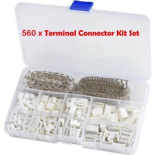 560pcs/Set Durable Micro Mini Plug 2Pin 2.54mm 2 3 4 5-Pin Crimp JST XH Compatible Kit Tool Set Part