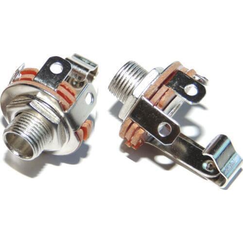 6.35mm 1/4" Mono female jack with switch socket panel adapter