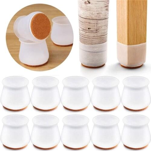 8/16pcs Chair Leg Caps Silicone Felt EVA Pad Chair Protectors for Round Square Hardwood Floors Elastic Furniture Foot Cover #40