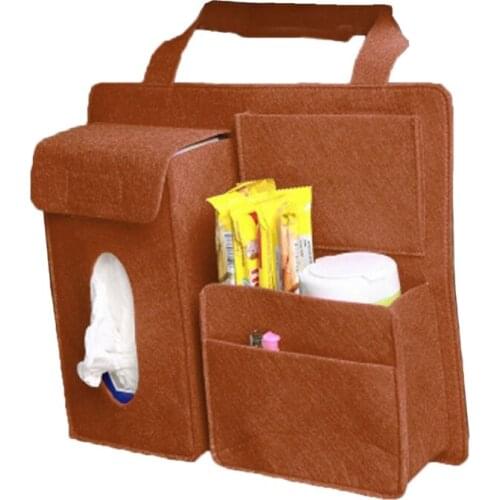 Car Back Seat Storage Bag Organizer Hanging Bag Paper Towel Mobile Phone Storage B36B