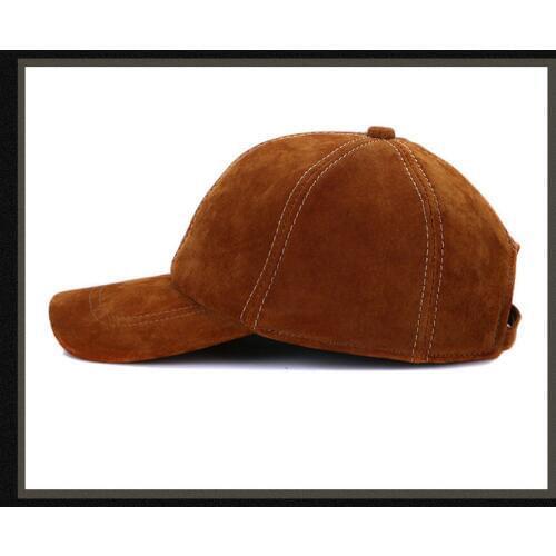 Baseball cap Men high-quality Suede leather outdoor cap Sheepskin Leather hat new market fishing cap Leisure flat cap Windproof