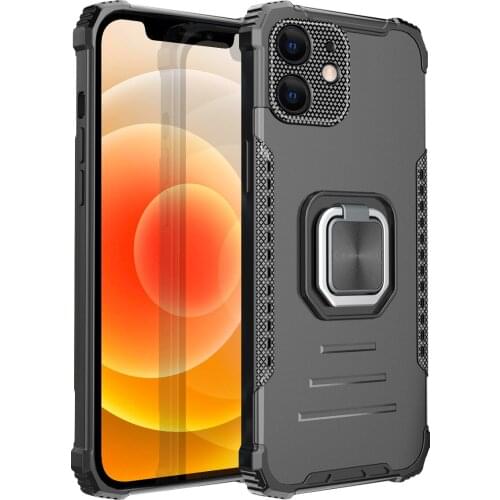 Aluminum Alloy TPU Anti Fall Case For iPhone 12 Pro Max 12 Mini 11 XR XS Max X 8 7 Plus SE 2020 6 6S Metal Bracket Ring Cover