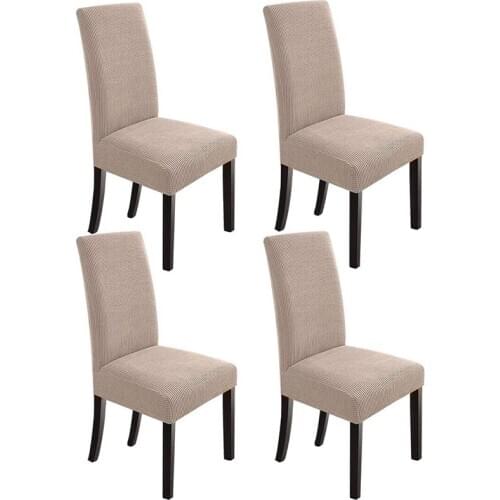 Dining Room Chair Slipcovers Dining Chair Covers Chair Slipcover Stretch Chair Covers For Dining Room Set of 4,Khaki
