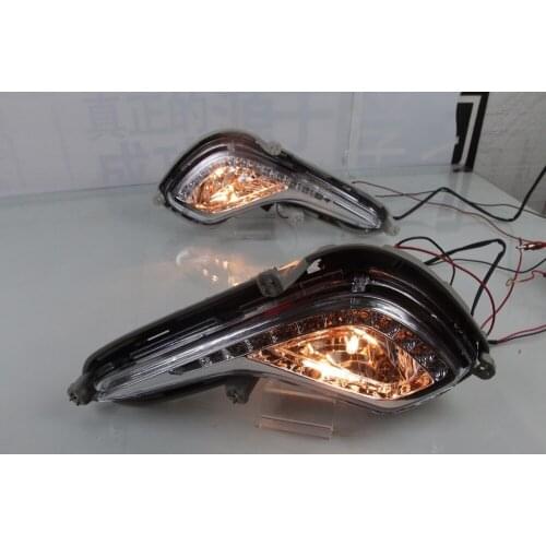 Osmrk led drl daytime running light for Hyundai accent with yellow turn signal and wireless control