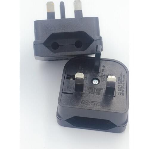 European EU To UK Travel Adapter With 5A Fuse UK British Electric Plug Adapter Power Cord Charger Socket AC Converter Outlet