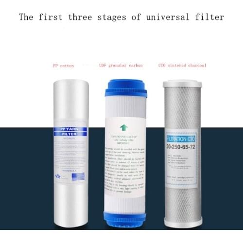 3 Levels PP Cotton Filter+10'' Water Purifier Filter UDF Granular Activated Carbon Filter+CTO Compressed Carbon Reverse Osmosis