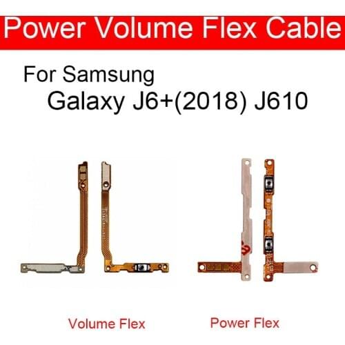 Down And Up Volume Flex Cable For Samsung Galaxy J6+ 2018 J610 Switch On/off Power Control Button Flex Ribbon Cable Replacement