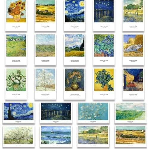 Collection of Van Gogh Works 24 Pics Canvas Painting Classic Artist Art Poster and Print Wall Art Picture for Bedroom Home Decor