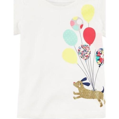 Fashion Baby Girl Tees Shirts Balloon Newborn Clothes Tops 100% Cotton Children T-Shirt Toddler Blouse Kids Outfit Babywear 0-2Y