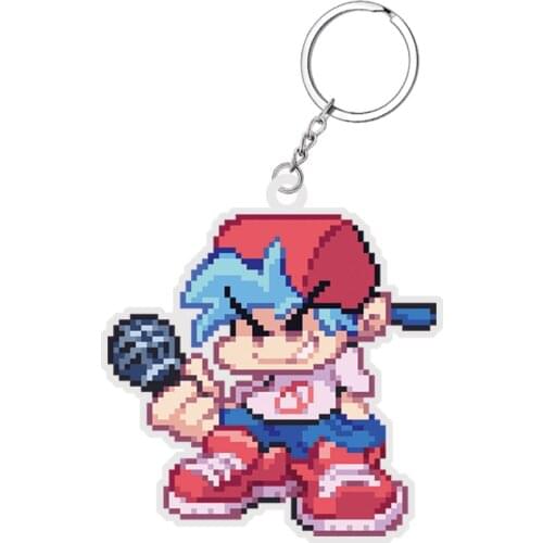 New Friday Night Funkin Key Chain Hot Game Friday Night Funkin Acrylic Keychain Keyring Accessories Gifts For Game Fans Kids
