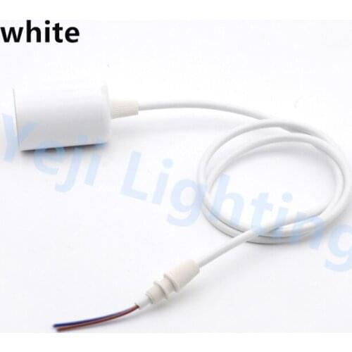New design white E27 Edison retro colorful lamp holder with cable wire and grip ceiling rose for chandelier lighting accessories