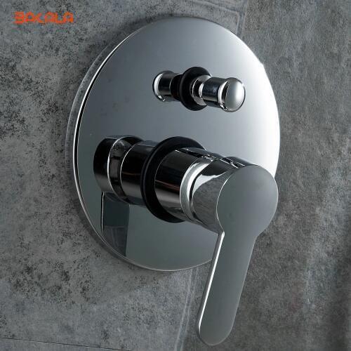 Single Handle Round Shape Solid Brass Wall Mount Shower Mixer Control Valve and Shower Faucet BR-9112