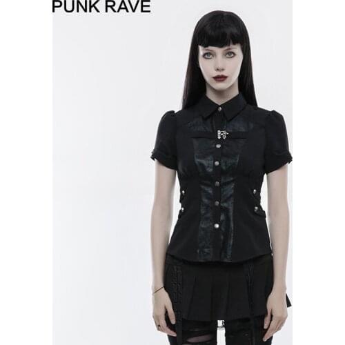 PUNK RAVE Short Sleeve Blouses