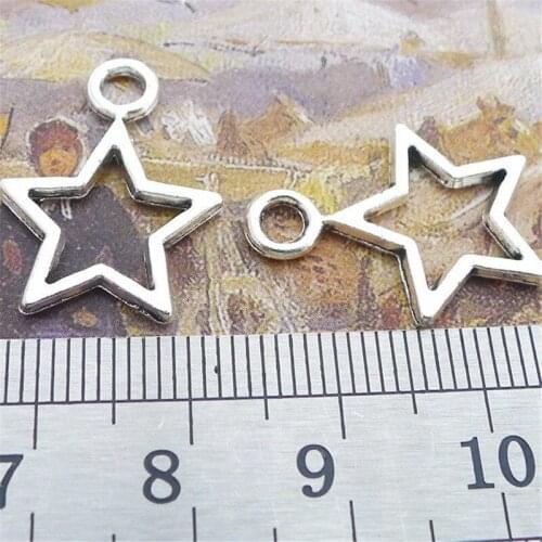 Five-pointed Star Pentagram Hollow Charm Pendants Jewelry Making Finding DIY Bracelet Necklace Earring Accessories Handmade 5pcs