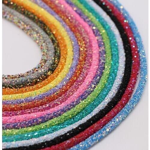 6mm hose cord with sequins for DIY clothing shoes DIY jewelry bracelet clothing party decoration knit crafts