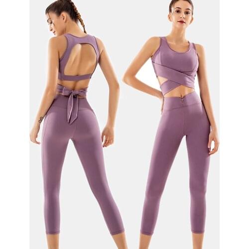 Sportswear Tights for Women Yoga Sets Tracksuit Fitness Sports Outfit Pants Outdoor Running Beautiful Back Gym Clothes Suits