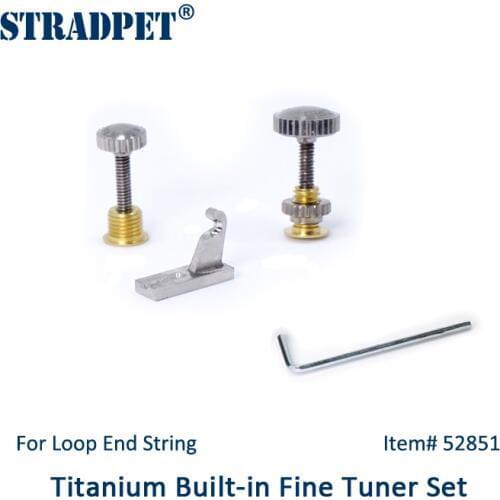 STRADPET violin built-in titanium fine tuner set for LOOP-end string, Violin accessories
