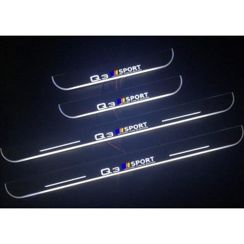 Welcome Pedal Lights For Audi Q3 8U 2011 2012 2013 2014 2015- 2019 Pedal car Door Sill Pathway Light led thresholds scuff plates