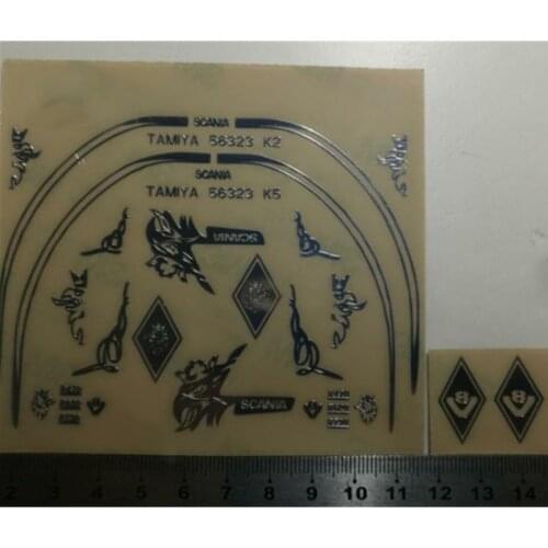 Tamiya Tractor Part Car Shell Stickers Sets For 1:14 Scale Rc Truck SCANIA R620 56323 R470 Body Logo Decals