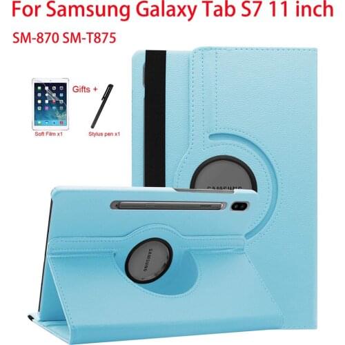 360 Rotating Smart Case For Samsung Galaxy Tab S7 11 inch SM-870 SM-T875 Tablet Case Bracket Fold Stand Flip Leather Cover