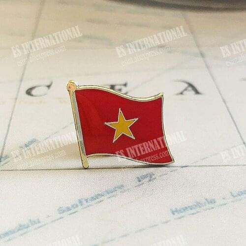 National Flag Metal Lapel Pin Flag Pin Vietnam